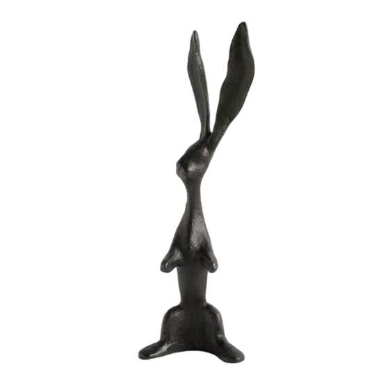 Современная статуэтка кролика из смолы, стоящая фигурка кролика, настольная пасхальная скульптура для стола, шкафа, книжной полки, прилавка, домашнего бара, офиса.