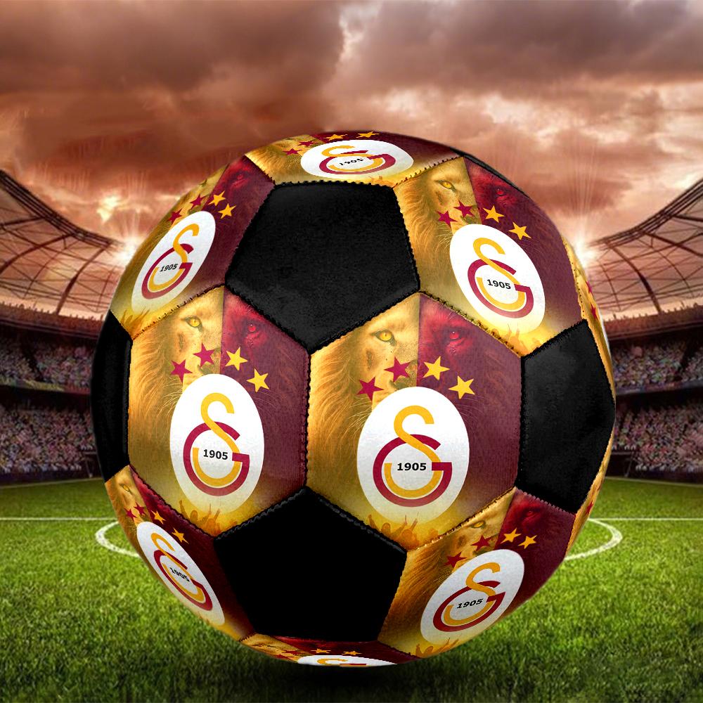 Футбольный мяч для зала Galatasaray Цветной Машинная строчка ПВХ Размер 5 Командная тренировка Готов к соревнованиям Прочный Высокий отскок Крутой Спортивный подарок
