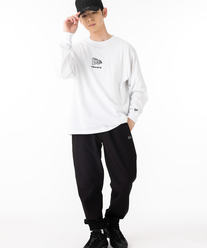 NEW ERA Oversized Cotton Tee 15129360 White Box Logo Long Sleeve Street XL L/S T-shirt