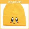 Вязаная шапка с вышивкой в виде улыбающегося лица с большими глазами для летней повседневной носки