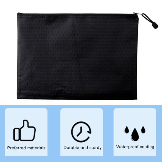 Сумка для документов из ткани Оксфорд с застежкой-молнией, водонепроницаемая сумка для хранения документов большой емкости с ремешком, офисные принадлежности