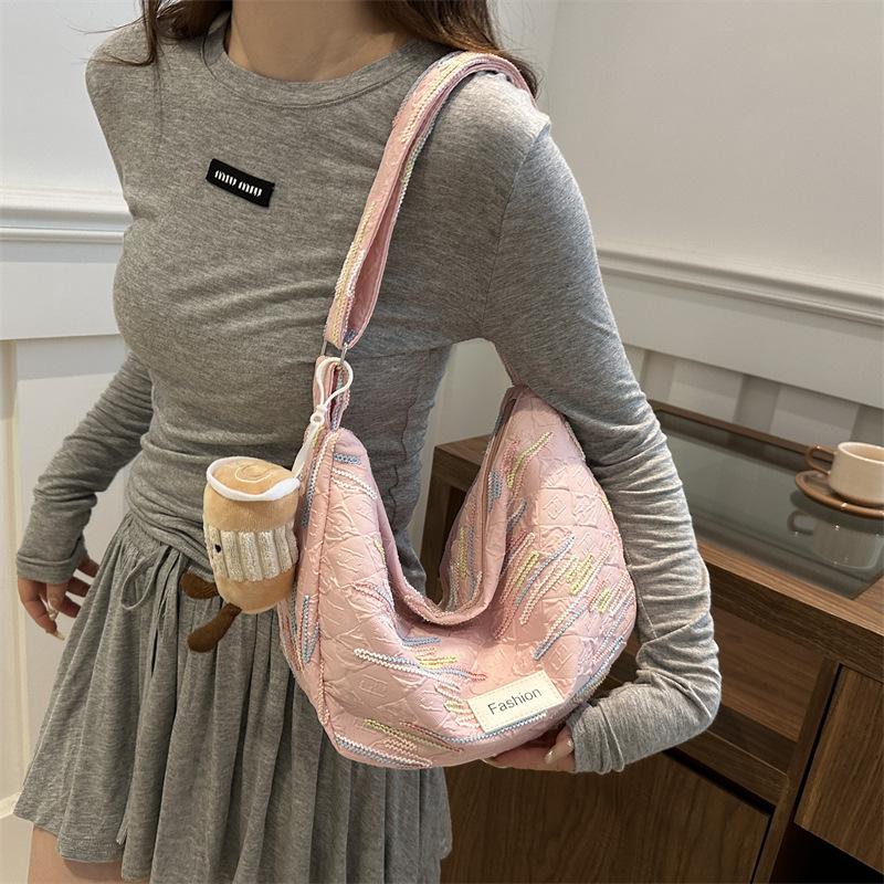 Большая вместительная сумка через плечо, летняя новая модная простая сумка через плечо, женская модная повседневная сумка через плечо