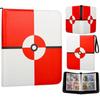 Game Card Collection Book 4 Pockets Fits 400 Removable Cards with 50 Closure Sleeves Zipper Card Binder