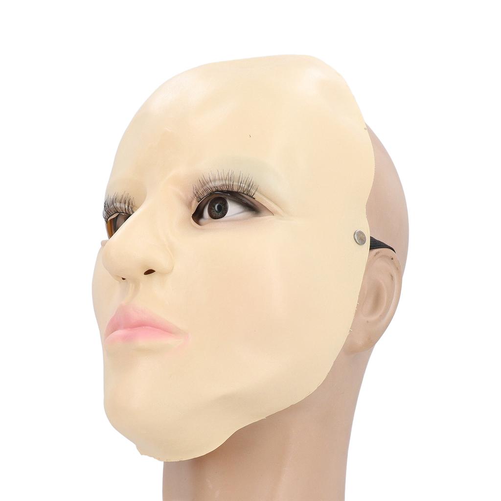 Латексная полумаска для лица, женская реалистичная синяя маска для век, латексная маска для лица, новинка для косплея