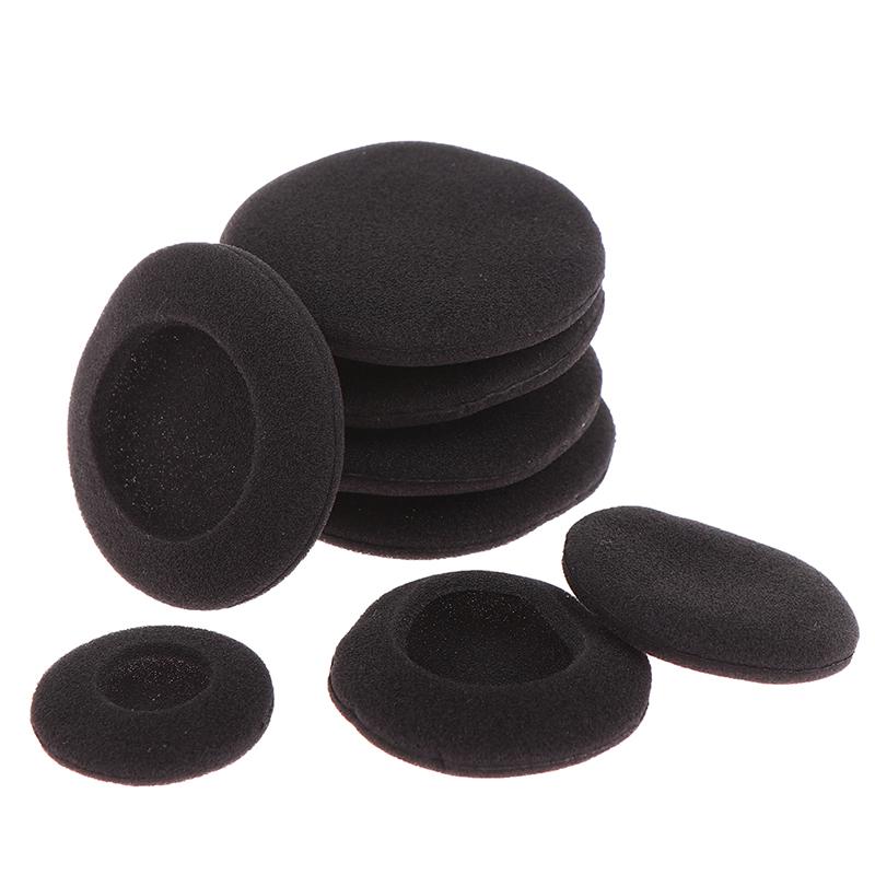 10Pcs Thick Foam Earpads Cushions Ear Pads 3.5/4.5/5.5/6Cm For Round Headphone