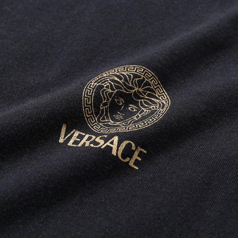 VERSACE Pack Of Two Long Sleeved Crewneck T Shirts AU10197-1A10011-A225E