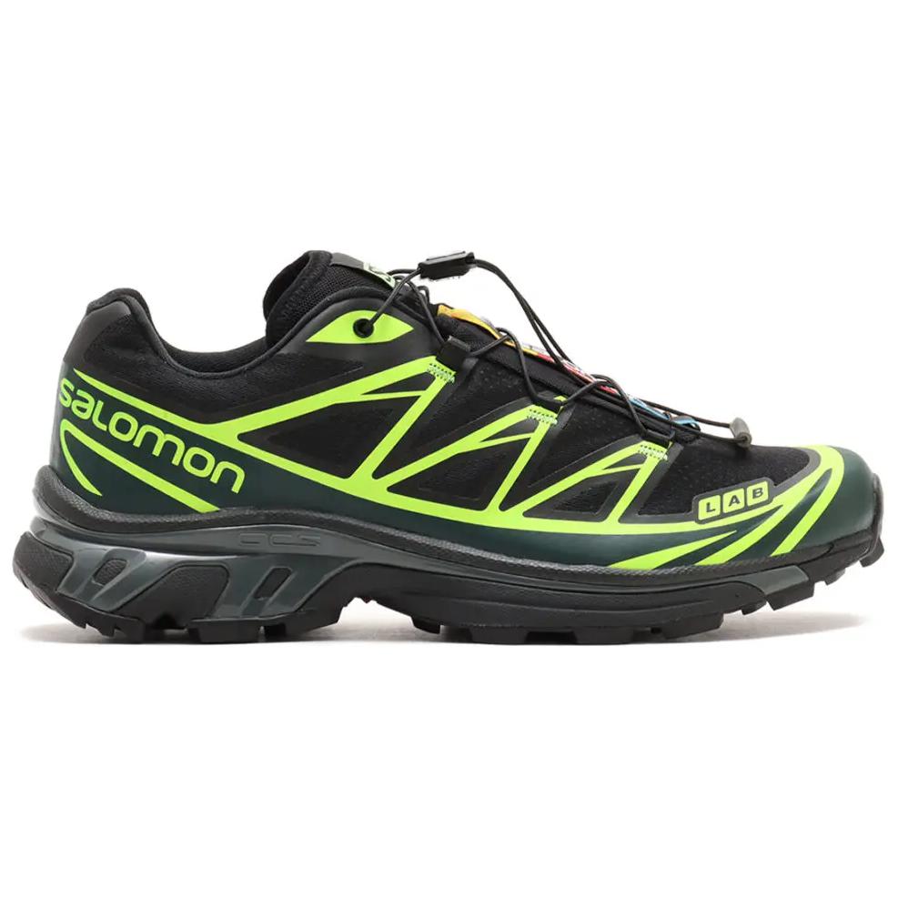 SALOMON XT-6 Удобные Универсальные Прочные Кроссовки с Низким Верхом Унисекс Кроссовки для Бега Черные Зеленые 475830