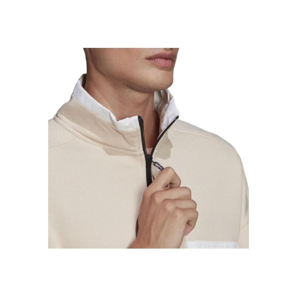 Adidas R.Y.V. Half-Zip Solid Utility Crewneck Sweatshirt Men Tops Light-Pink GN3277