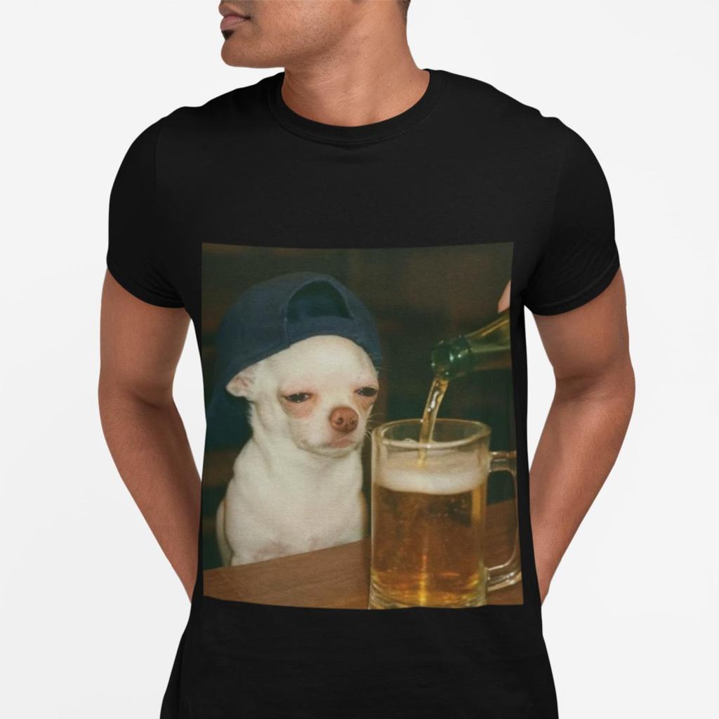 Drunk Chihuahua Meme T-Shirt | Funny Dog Illustration
