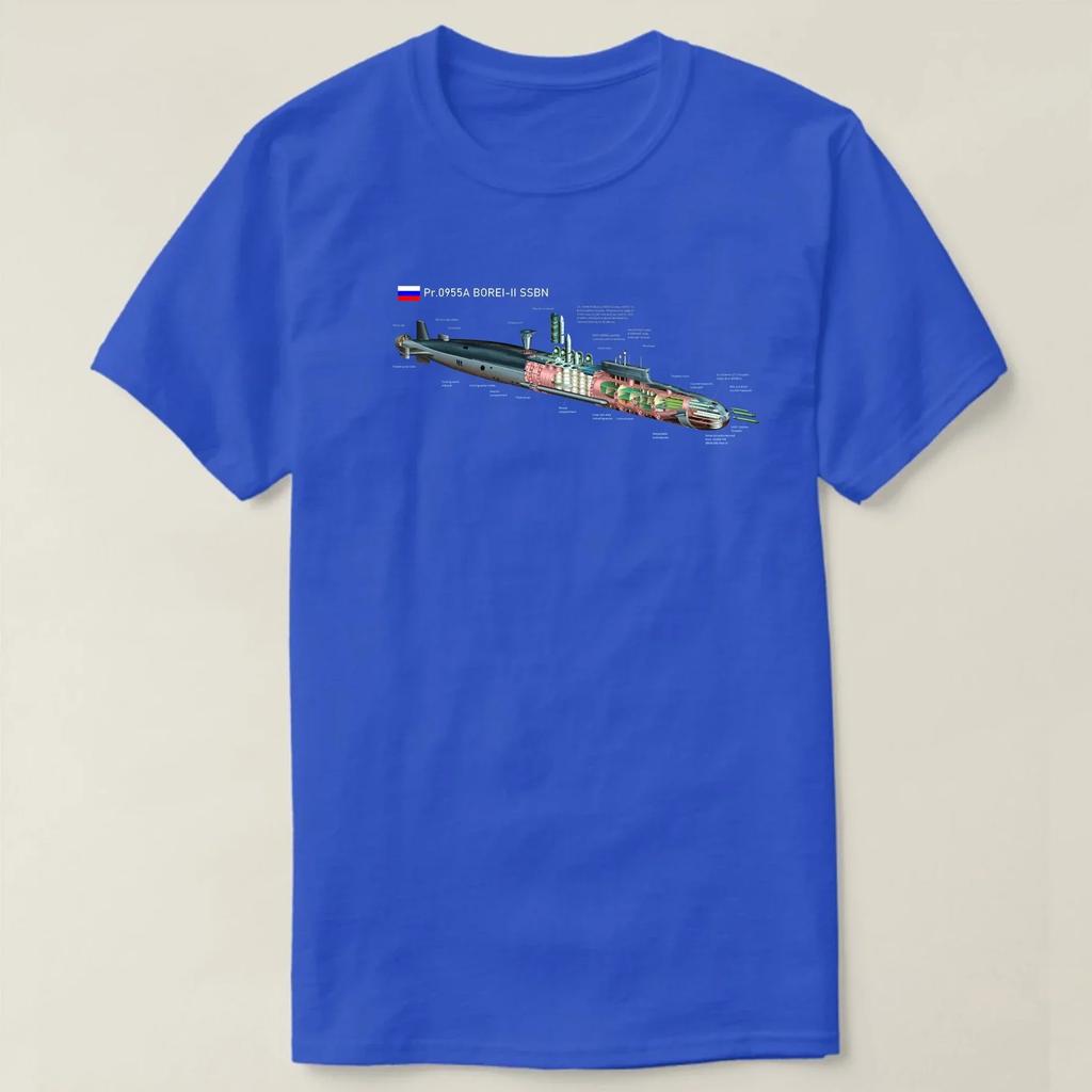 Russian Navy SSBN BoreiII NuclearPowered Submarines TShirt 100 Cotton ONeck Short Sleeve Summer Casual Unisexs Tshirt