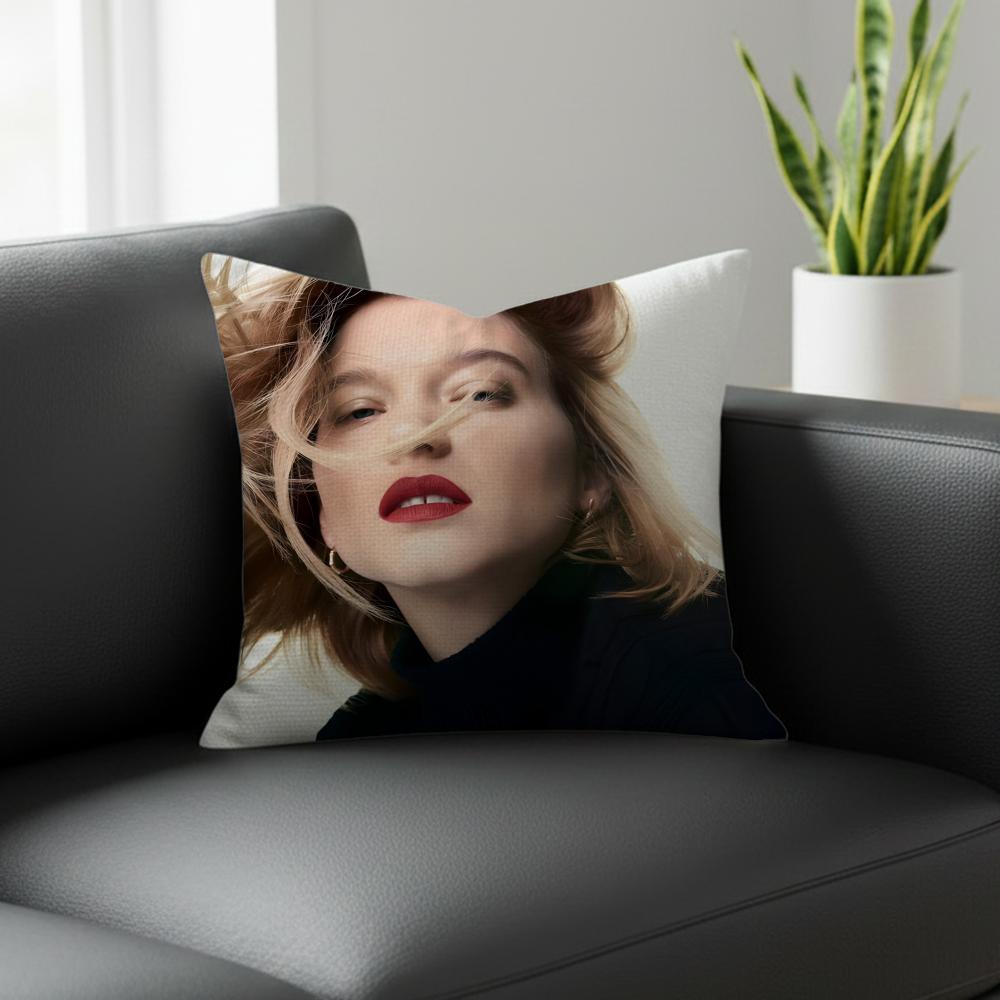 L-Lea Seydoux Cushion Cover Natural Linen Pillowcase Set, All-In-One Decor For Sofa, Bedroom & Chair
