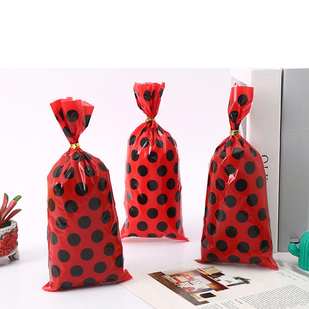 Polka Dot Print OPP Flat Pocket Small Food Gift Bundle Bag Snack Bag Plastic Bag Candy