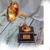 Vintage Brass Miniature Gramophone Showpiece – Elegant Home Decor, 22 Cm Height