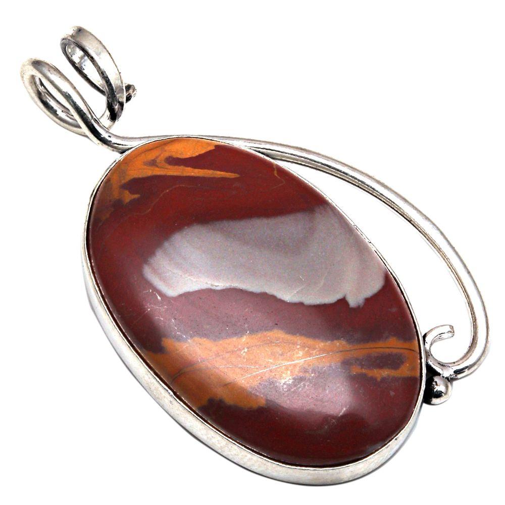 Pendant Designer Jasper Gemstone Gift For Her Silver Jewelry 2"