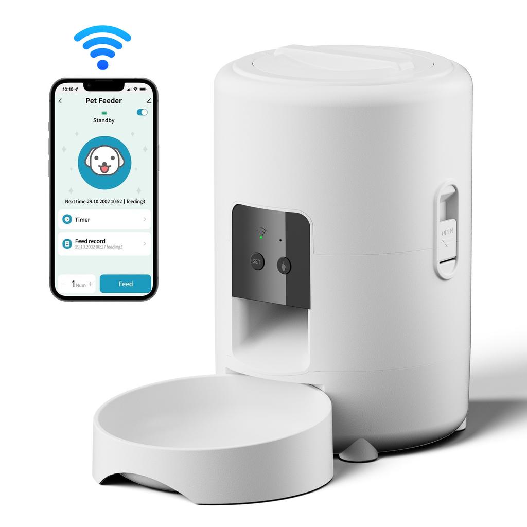 2л Управление через приложение WIFI Видео Автоматическая кормушка для животных Версия с кнопкой Автоматическая кормушка для кошек Интеллектуальное управление Кормушка для животных Кошка an