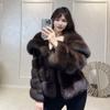Big Lapel Purple Mink Coat Winter Thickened Young Short Environmentally Friendly Fur Coat Women's New