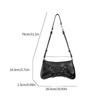 PU Leather Shoulder Bag Sweet Bows Armpit Bag Small Crossbody Bag Versatile Handbag Underarm Bag for Women Girls Silver less