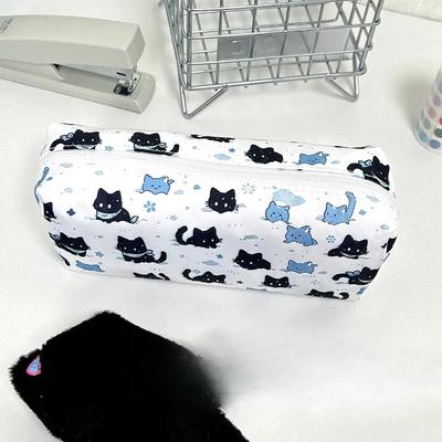 Сумка для карандашей с рисунком снежного кота Ins Высококачественная большая вместительная сумка для хранения канцелярских принадлежностей для школьников Назад в школу