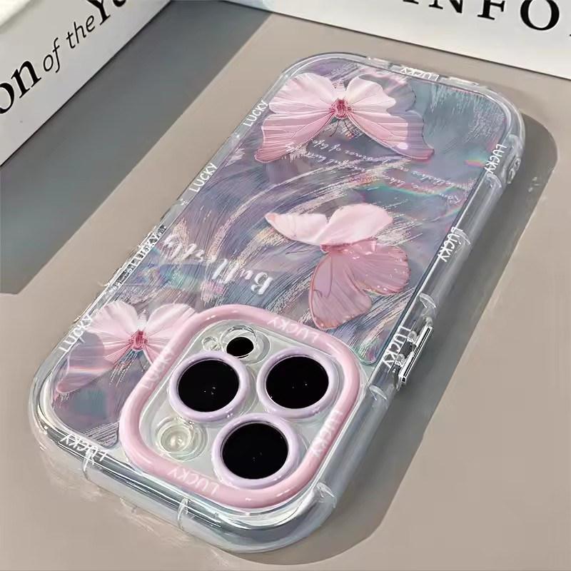 Чехол-бабочка для iPhone 11 13 14 12 15 16 Pro Max XR X Xs 7 8 Plus SE силиконовый мягкий чехол из ТПУ