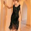 1920s Retro Sequin Beaded Tassel Dress Banquet Host Dress