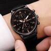 Новые повседневные роскошные мужские деловые часы GENEVA Man Sport Bracelet Quartz Wristwatch Leather Band Black Leather Fashion