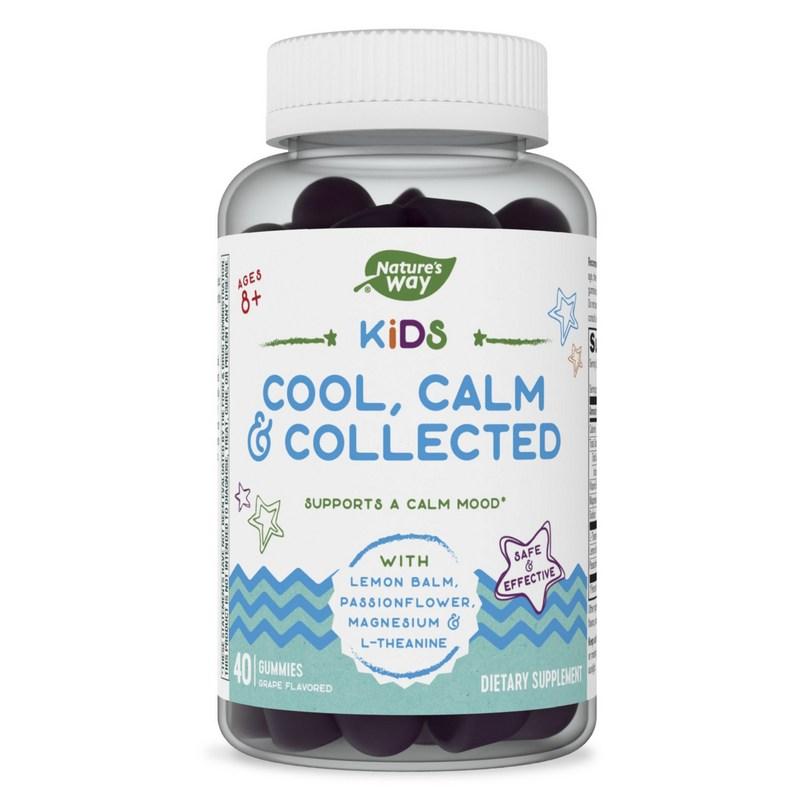 Жевательные таблетки Nature's Way Children's Cool Calm & Collected со вкусом винограда, 40 таблеток, 1 упаковка