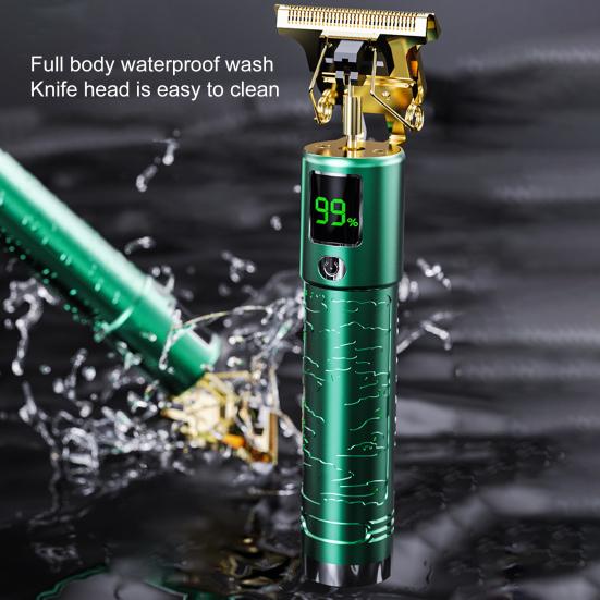 Машинка для стрижки волос с острым лезвием из нержавеющей стали, мощным цифровым дисплеем, длительным временем ожидания, низким уровнем шума, электрической беспроводной машинкой для стрижки волос