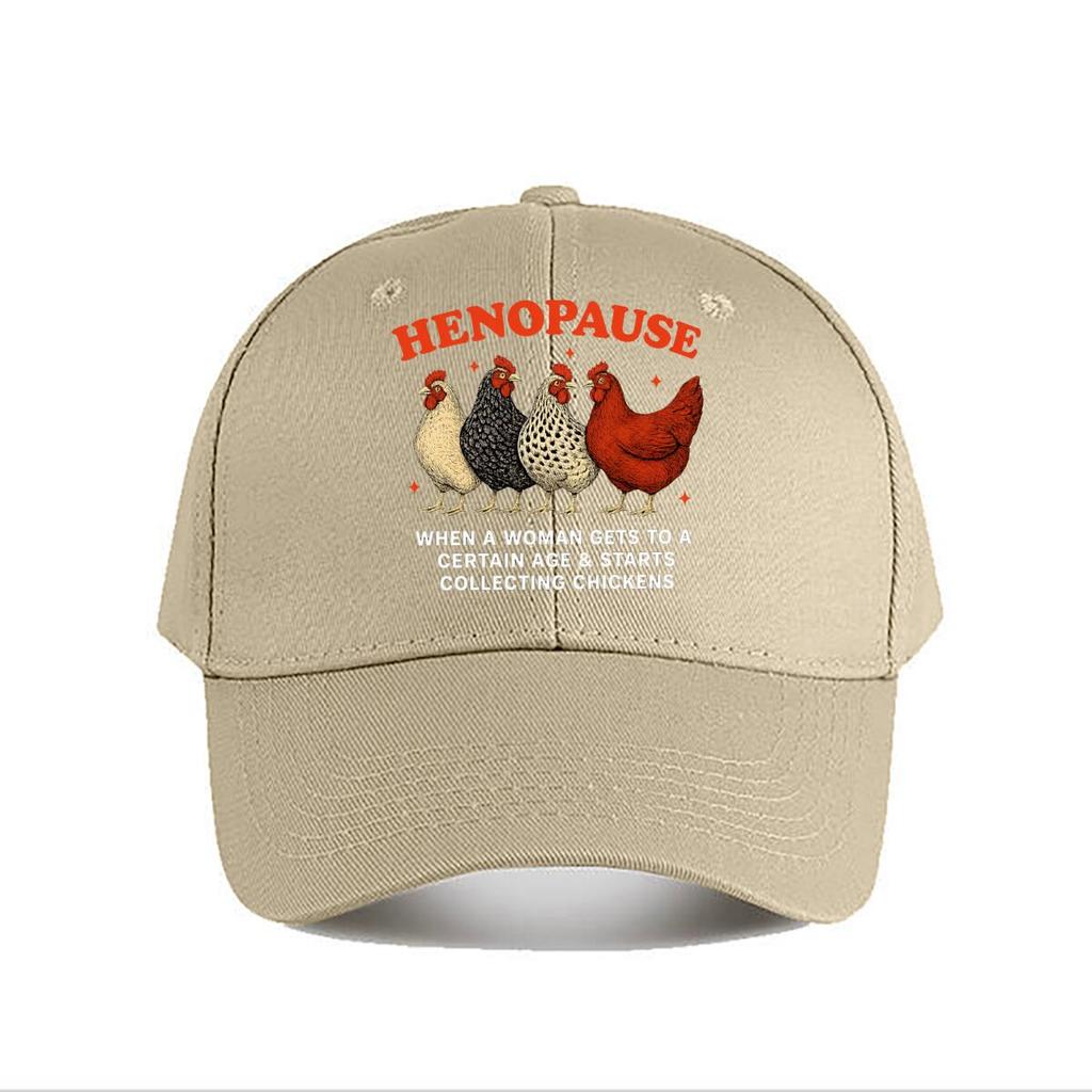 Henopause Humorous Chicken Baseball Cap Fashion Unisex Sunhat Womens Outdoor Sports