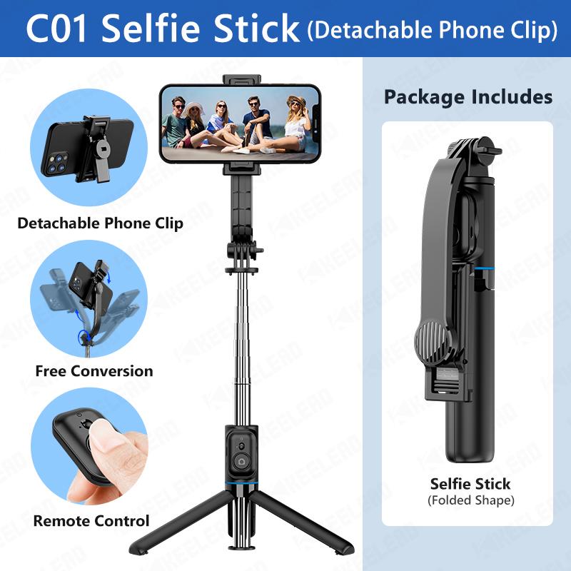 Штатив для селфи со светодиодной подсветкой, съемный кронштейн для телефона, монопод с беспроводным пультом дистанционного управления для Huawei iPhone Android Xiaomi