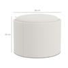 Stool Upholstered Stool, Linen, Hidden Storage, Reversible Lid, 5 6cm x 56 cm x 42 cm, Cream + Natural