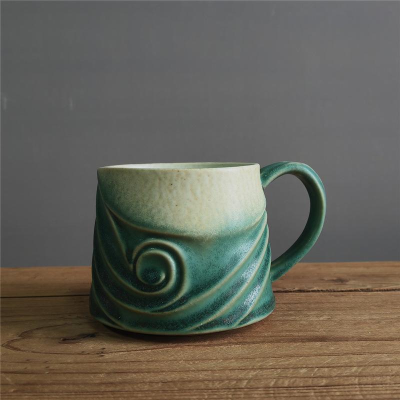Special-Shaped Creative Ceramic Cup Supply Household Cup Kiln Change Water Cup High Value Coffee Cup