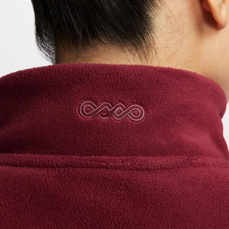 Nike Polar One Tf Hz Топ Год Змеи Лимитированная Серия Пуловер с Молнией до Середины Женские топы Бордовый HV8465677