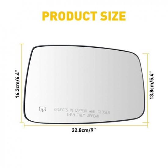 Pair Mirror Glass Heated Driver &Amp; Passenger Side For 2010-21 Dodge Ram 1500 2500