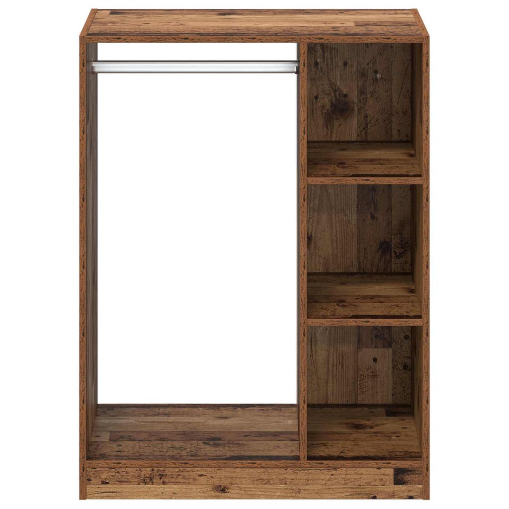 Wardrobe with Shelf and Storage Reclaimed Wood Look 77 x 48 x 102 cm