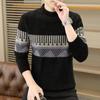 Hot Sale, Autumn and Winter New Printed Crew Neck Sweater, Men's Bottom Knitted Sweater Sweater