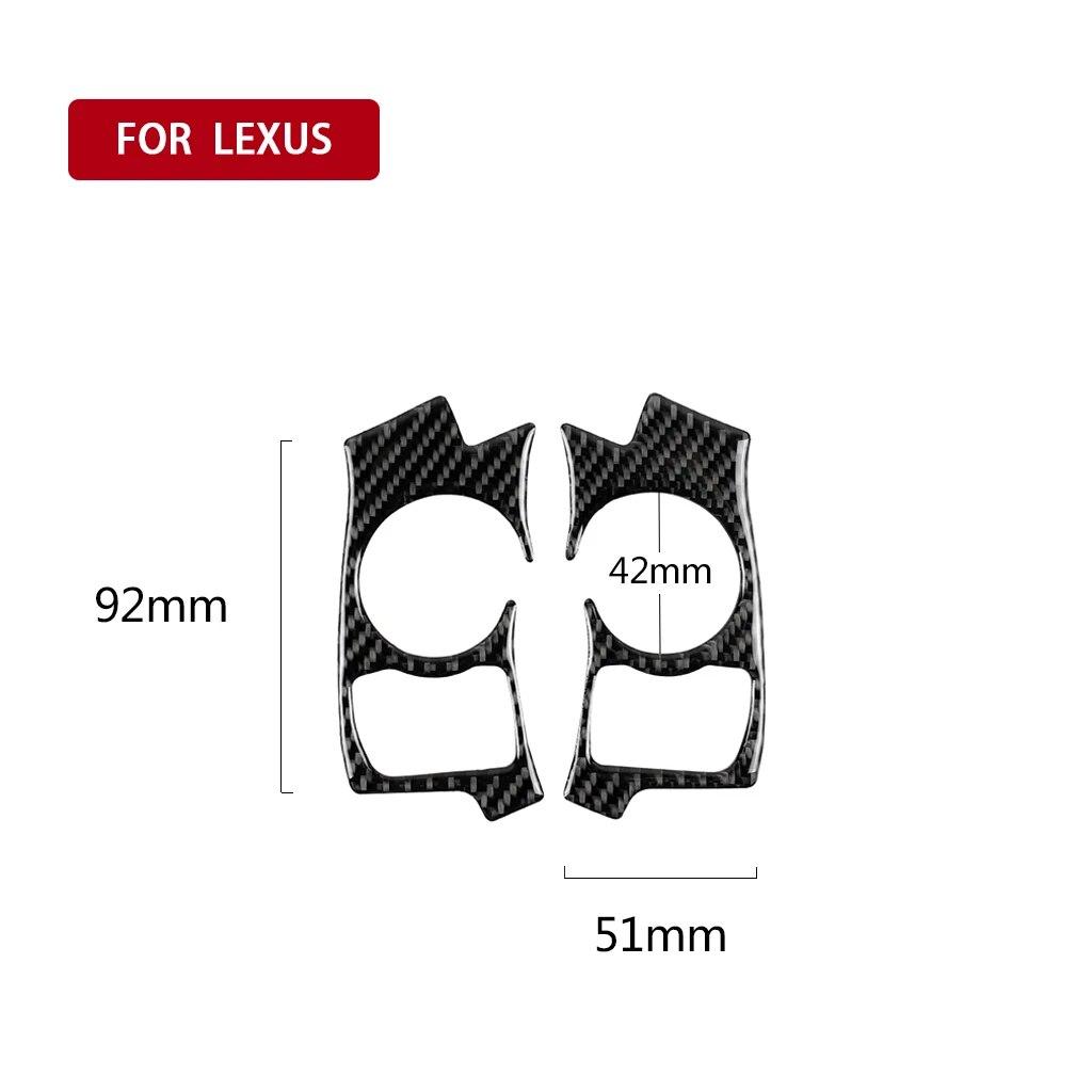 2 шт., декоративная крышка рулевого колеса автомобиля, наклейка, наклейка для Lexus IS250 Nx200 200t 300h 2013-автоаксессуары из углеродного волокна