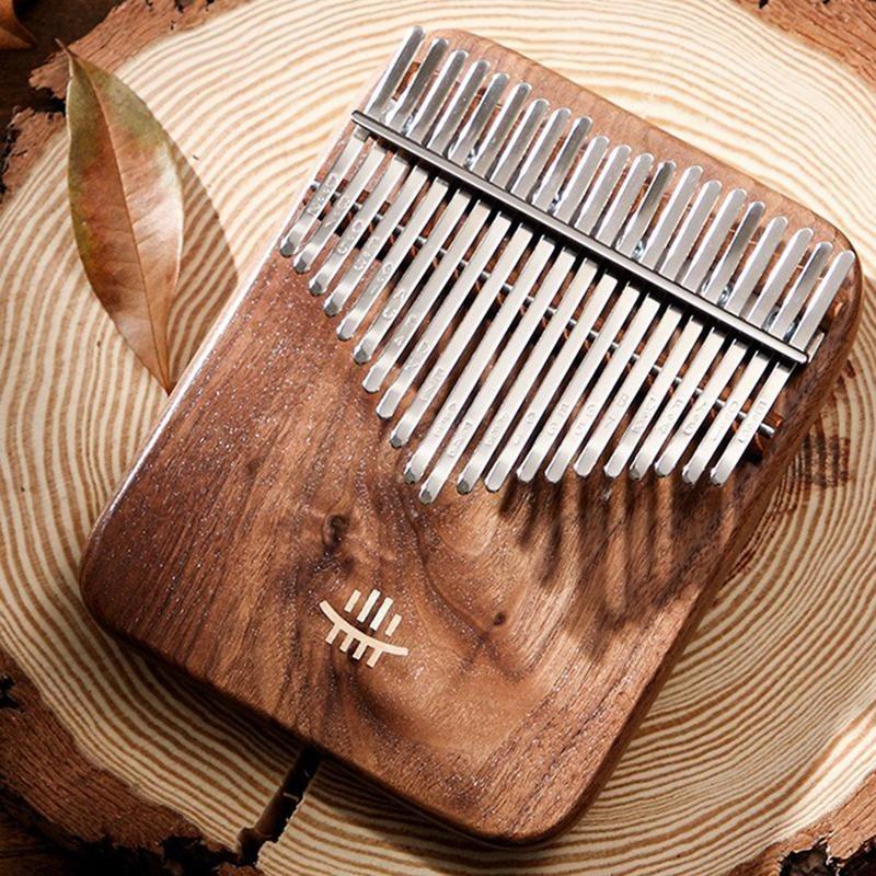 Black Walnut Kalimbas Keyboard Instruments Portable Thumb Piano Beautiful Gift Learning Leisure and Entertainment Fingers Piano