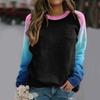 Y2K градиентный цвет с длинным рукавом свитер женский осень зима Harajuku пуловеры топ готический свободный хип-хоп уличная одежда