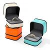 Black Edge PU Jewelry Box Round Corner Jewelry Display Box Modern Ring Gift Box  Wedding