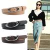 Korean-Style Oval Pin Buckle Women's Belt: Versatile Decoration for Dresses, Suits, and Jeans