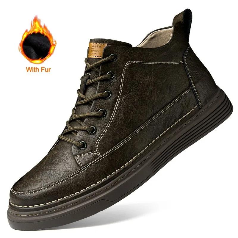 Мужская повседневная обувь из натуральной кожи, высококачественные уличные ботильоны для мужчин, кроссовки, теннисные спортивные туфли, обувь для ходьбы люксового бренда