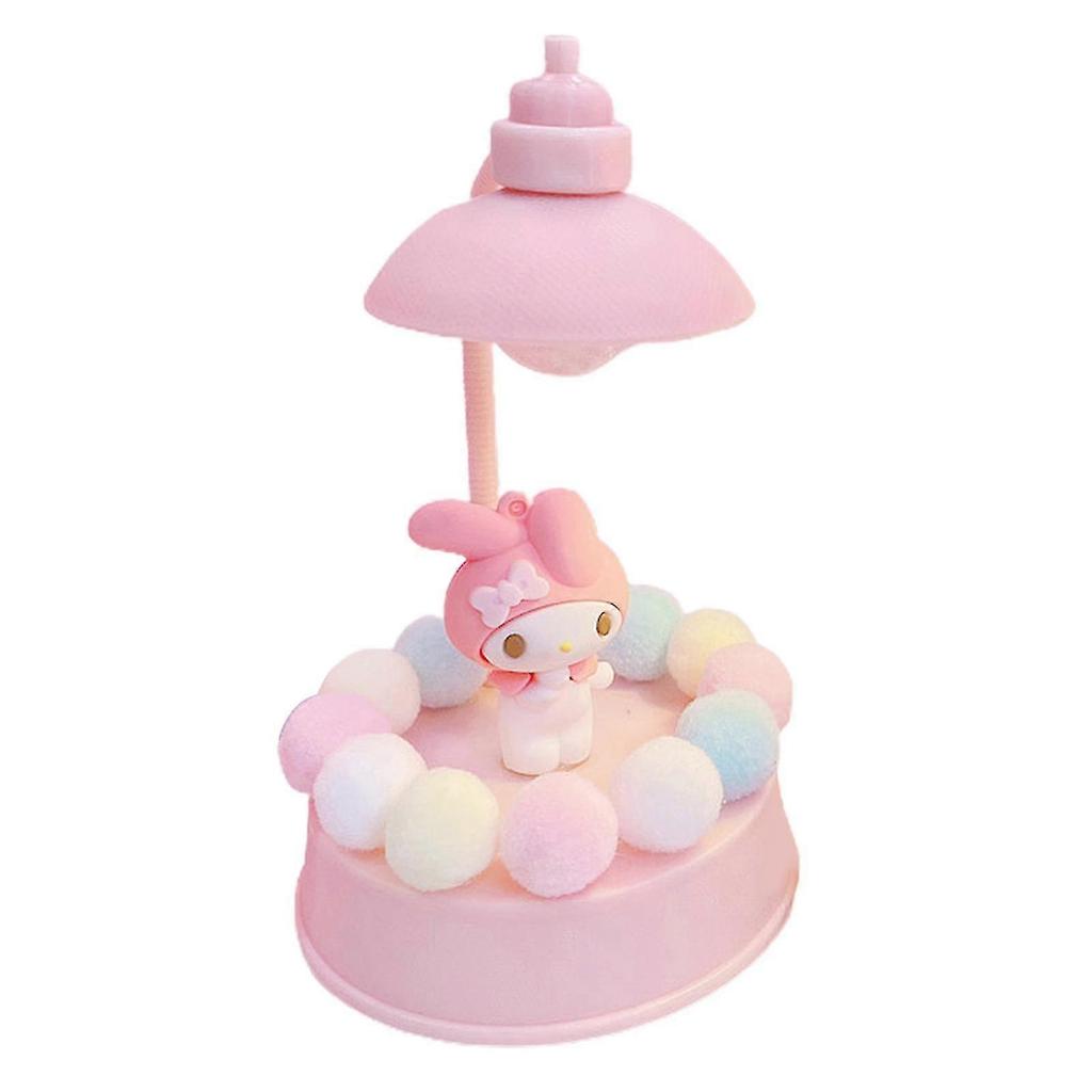 Cute My Melody Night Light Sweet Desktop Decoration Music Box Girl Xmas Gifts