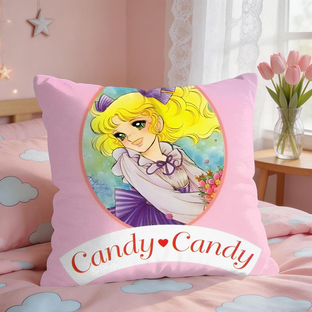 CCandy Candy Anime Cushion Cover Square Short Plush Pillow Case Living Room Sofa Home Decor Funda X