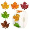 500 Pcs Christmas Stickers Roll Gllitter Tree/Maple Leaf/Santa Hat Seal Stickers Self-Adhesive Decals for Envelopes Invitations Greeting Cards