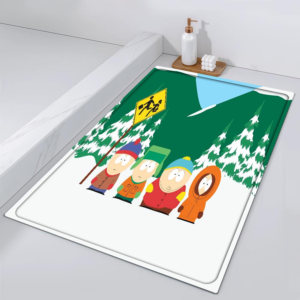 Door Mat S-South Bedside Entrance Bath Floor P-Park Cartoon Decoration Corridor PPC Door Mat Carpet Living Room Cute Balcony