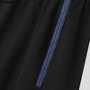 INCERUN Men Spring Elastic Waist Striped Patchwork Trousers Casual Wide Leg Pants