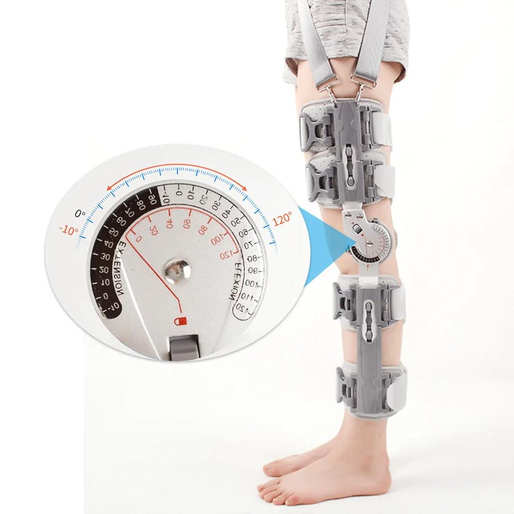 Профессиональный регулируемый шарнирный бандаж для коленной ноги для лечения боли в суставах, операции по разрыву мениска