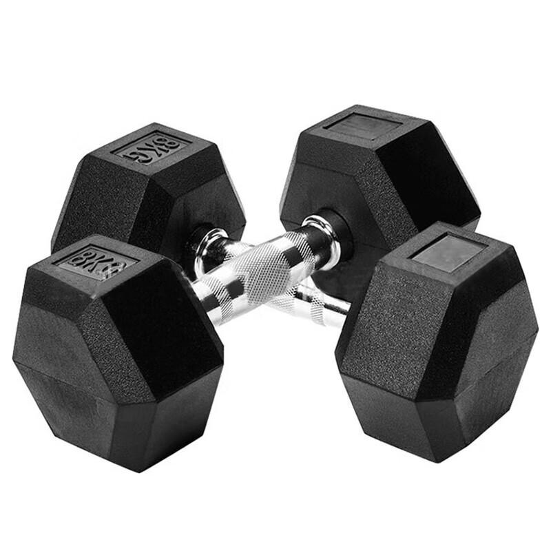 Ganziyu Hexagonal Rubber Dumbbells and Sets