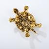Vintage Rhinestone Turtle Badges for Women Men Swimming Sea Animal Party Brooch Pins Gifts