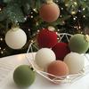 3/6CM 72pcs Mixed Color Plastic Flocked Christmas Ball Set,Colorful Hanging Balls,Christmas Tree Ornament,Xmas Decor Round Balls